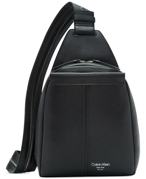 Millie Convertible Leather Sling Bag, Backpack Black/silver - 1