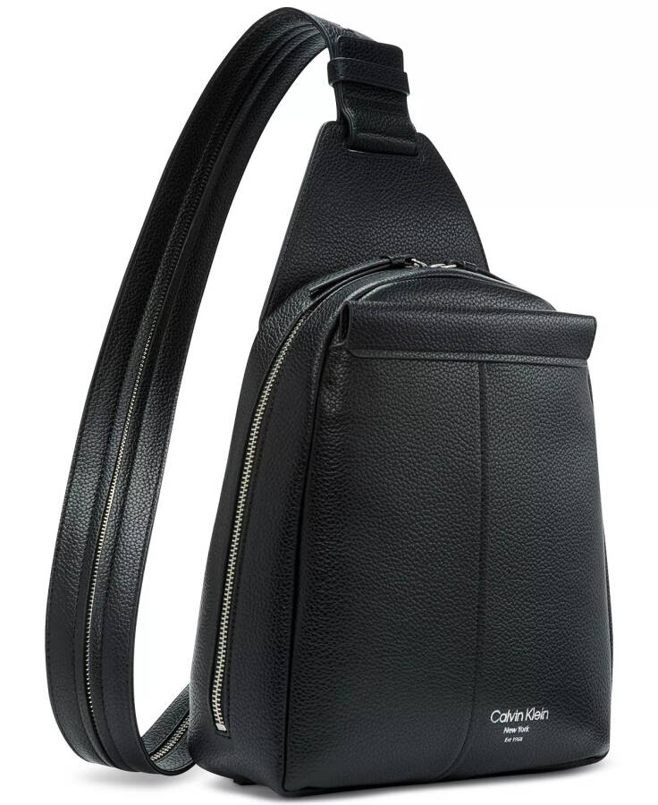 Millie Convertible Leather Sling Bag, Backpack Black/silver - 2