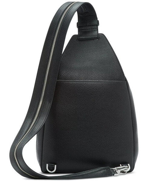 Millie Convertible Leather Sling Bag, Backpack Black/silver - 5