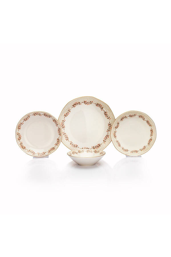 Mina Dinner Set - 24 Pieces - Cream - 1