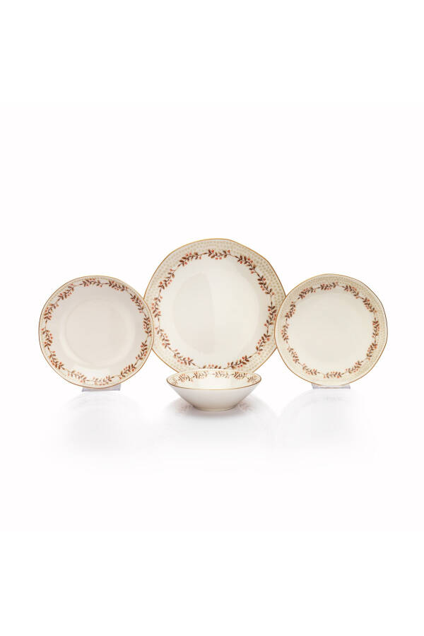 Mina Dinner Set - 24 Pieces - Cream - 2