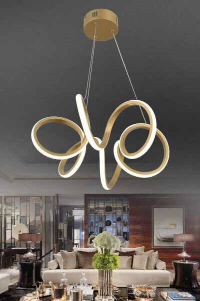 Minerva Vintage Modern Pendant Daylight Light Living Room Kitchen Room Hall LED Chandelier - 1