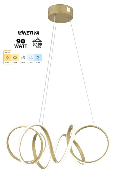 Minerva Vintage Modern Pendant Daylight Light Living Room Kitchen Room Hall LED Chandelier - 2