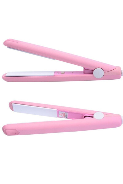 Mini Ceramic Travel Hair Straightener Pink - 17