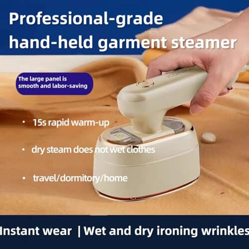 Mini Travel Steamer Iron for Clothes - Portable Ironing Machine Travel Small Portable Steamer Travel College Home Essentials Steamer for Clothes - 2