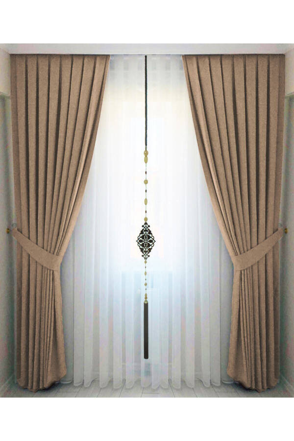 Mink Pleated Velvet Blackout Curtain High Quality Single Panel - 5