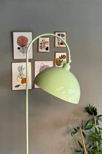 Mint Floor Lamp with Adjustable Head Modern Decorative Metal Living Room Study Room - 31