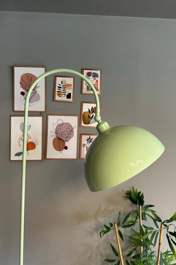 Mint Floor Lamp with Adjustable Head Modern Decorative Metal Living Room Study Room - 10