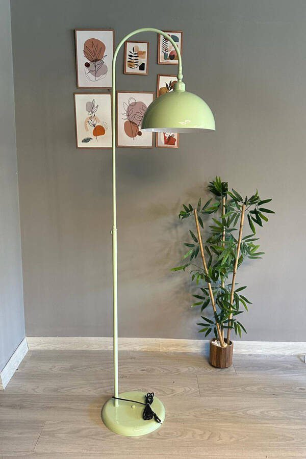 Mint Floor Lamp with Adjustable Head Modern Decorative Metal Living Room Study Room - 14