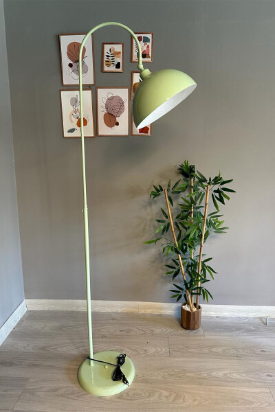 Mint Floor Lamp with Adjustable Head Modern Decorative Metal Living Room Study Room - 1