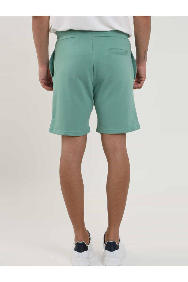 Mint Yeşili Erkek Regular Fit Düz Casual Örme Short - 88558 - 4