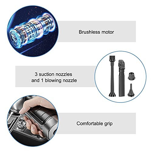 MiOYOOW Car Vacuum Cleaner Kit, Handheld Keyboard Cleaner for Car Office Home - 4