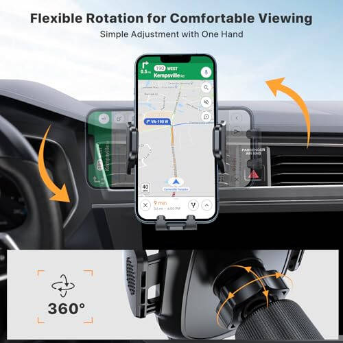 Miracase Phone Holders for Your Car with Newest Metal Hook Clip, Air Vent Cell Phone Car Mount, Universal Automobile Cradle Fit for iPhone Android and All Smartphones, Dark Black - 10