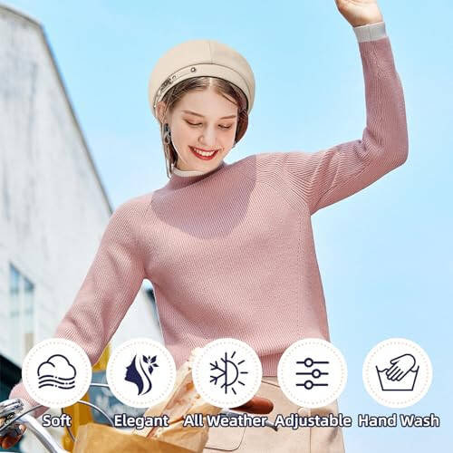 Mladahat Adjustable Beret Hats for Women, Cute Women Hat Fashion Beret for Ladies Hats - 6