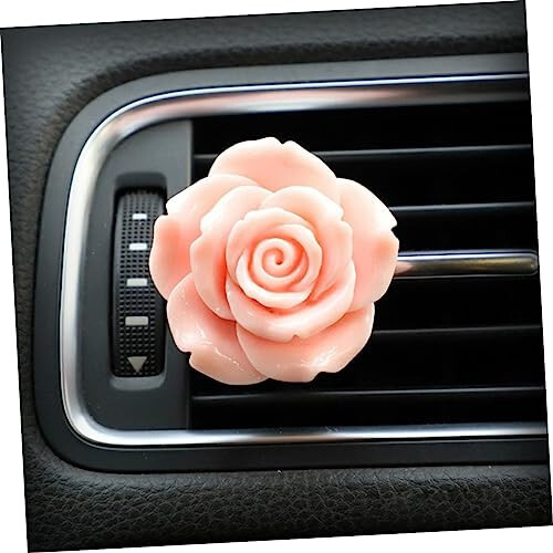 Mobestech 1 Pair Car Perfume Aromatherapy Clips Auto Air Vent Charms Rose Car Vent Clips Vent Perfume Ornament Clip on Air Freshener Rose Car Air Freshener Vent Clip Air Outlet - 4