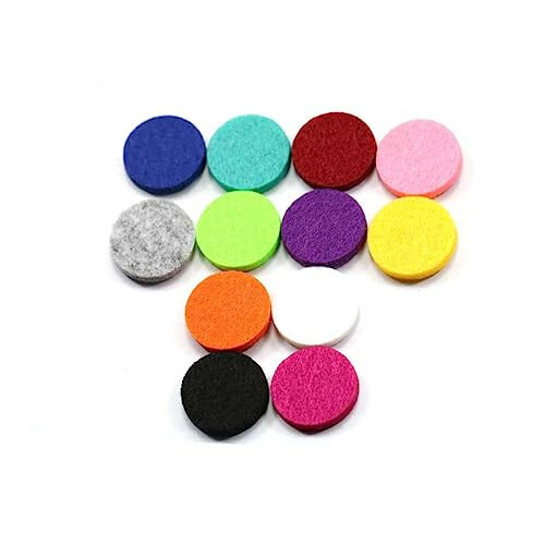 Mobestech 100 Pcs Necklace Refill Pad Pieces Reusable Pad Essential Oil Diffuser Locket Air Diffuser Necklaces Fragrance Oil Diffuser Essential Oils Diffuser Necklace Pads Diffuser Pads Car - 4