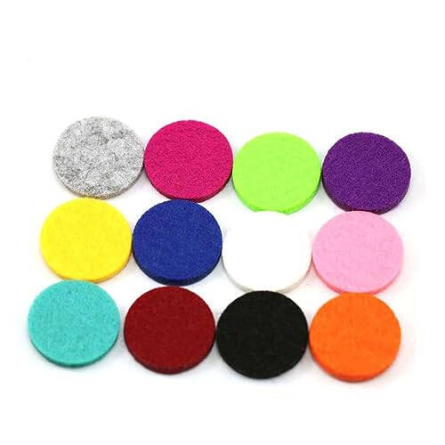 Mobestech 100 Pcs Necklace Refill Pad Pieces Reusable Pad Essential Oil Diffuser Locket Air Diffuser Necklaces Fragrance Oil Diffuser Essential Oils Diffuser Necklace Pads Diffuser Pads Car - 7