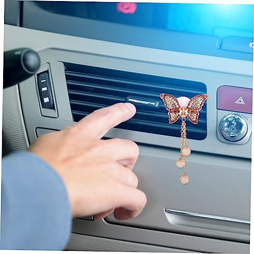 Mobestech 1pc Air Outlet Clip Car Outlet Charm Decor Car Air Freshener Car Air Vent Decoration Car Aromatherapy Clip Aroma Car Clip Car Perfume Automobile Aromatherapy Clip Alloy Diffuser - 2