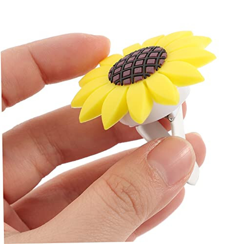 Mobestech 4pcs Sunflower Aromatherapy Clip Car Aromatherapy Ornament Car Aromatherapy Decoration Sunflower Car Vent Clip Car Diffuser Car Ornament Accessories Miss Rubber Air Conditioner - 2