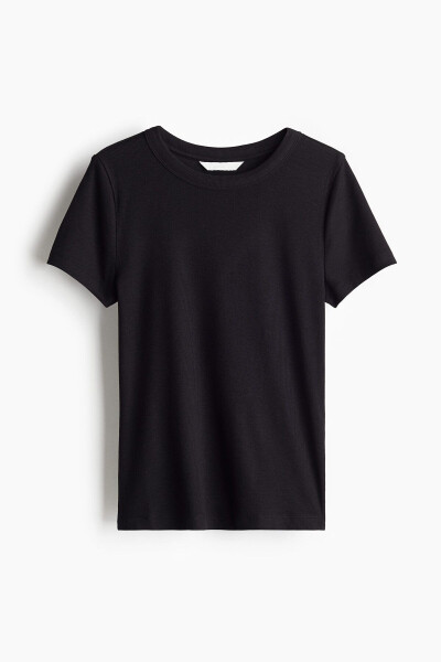 Modal and rib blend T-shirt - 4