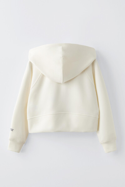 Modal quality, hooded sweatshirt - Ecru - 2