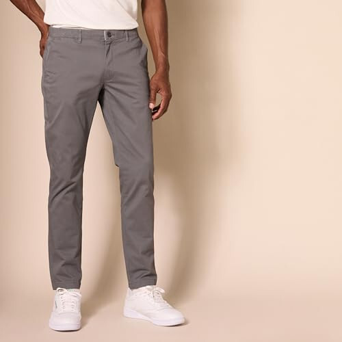 Modazone Essentials Erkek Dar Kalıp Yıkanmış Konforlu Streç Chino Pantolon (Önceki Goodthreads) - 2