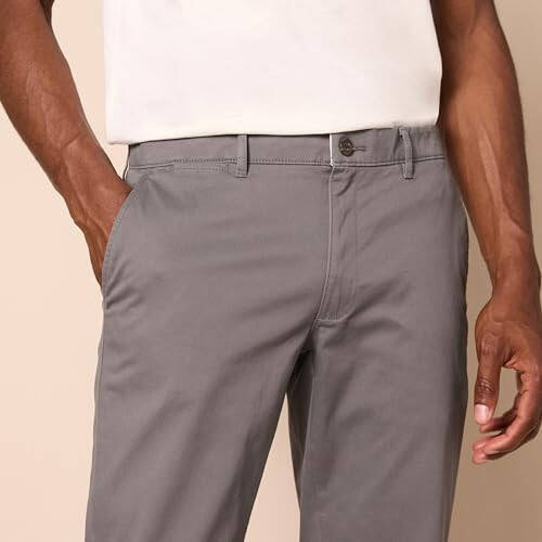 Modazone Essentials Erkek Dar Kalıp Yıkanmış Konforlu Streç Chino Pantolon (Önceki Goodthreads) - 4