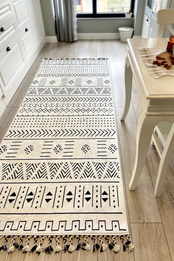 Modern Digital Print Washable Non-Slip Base Decorative Living Room Rug Kitchen Rug Runner - 1