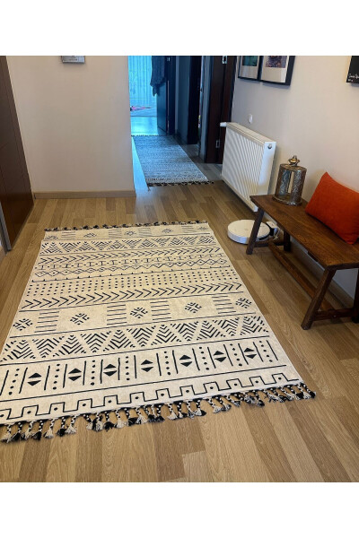 Modern Digital Print Washable Non-Slip Base Decorative Living Room Rug Kitchen Rug Runner - 2