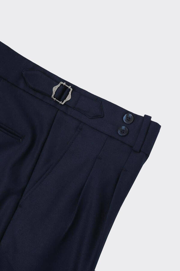 Modern Double Pleated Men's Trousers - 7