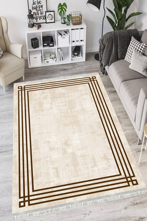 Modern Eco Dot Non-Slip Washable Antibacterial Digital Print Modern Rug Runner - 3