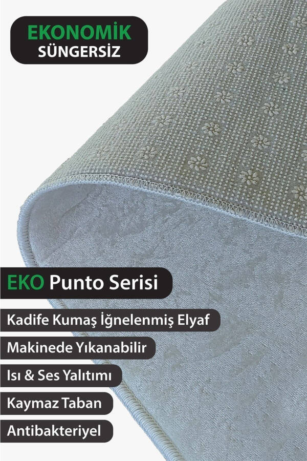 Modern Eko Punto Kaymaz Tabanlı Yıkanabilir Antibakteriyel Dijital Baskı Modern Halı Yolluk - 5