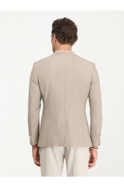 Modern Fit Blazer with Herringbone Pattern - 15