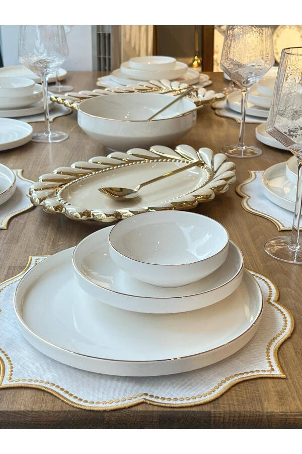 Modern Gold Dinner Set 44 Pieces 6 Person - 10