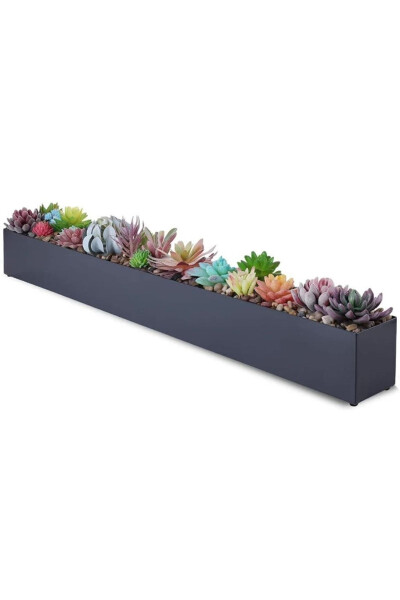 Modern Metal Planter - Rectangular Planter - Windowsill Planter - Trough Planter - Long Planter 80cm - 3