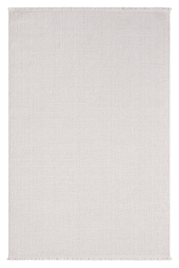 Modern Woven Rug with White Fringe for Living Room, Bedroom, Hallway, White Runner Rug - 7