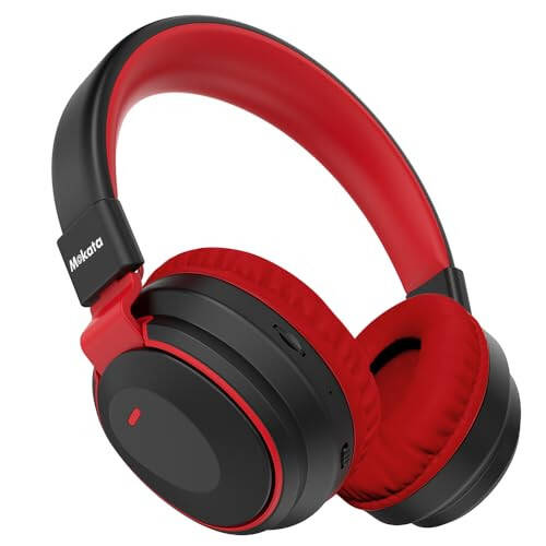 Mokata Kids Headphones Bluetooth 5.3 Wireless 60H Play Time Volume Limited 85/110dB Over Ear Foldable Headset with Cable Aux Mic for iPad Notebook Boy Girl Travel School Tablet Black - 1