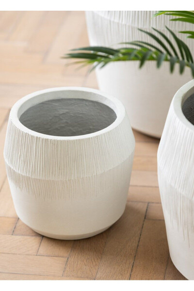 MONA CERAMIC WHITE POT / S - 2