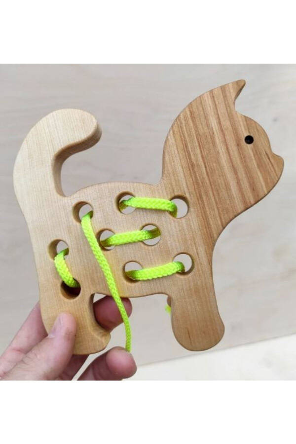 Montessori Educational Wooden Toy - Dog Stringing - 6