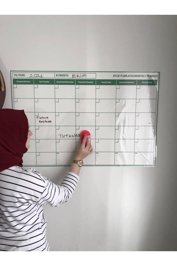 Monthly Planner Calendar Smart Paper Board Whiteboard + Pen Applicable to Wall Glass Board - 2