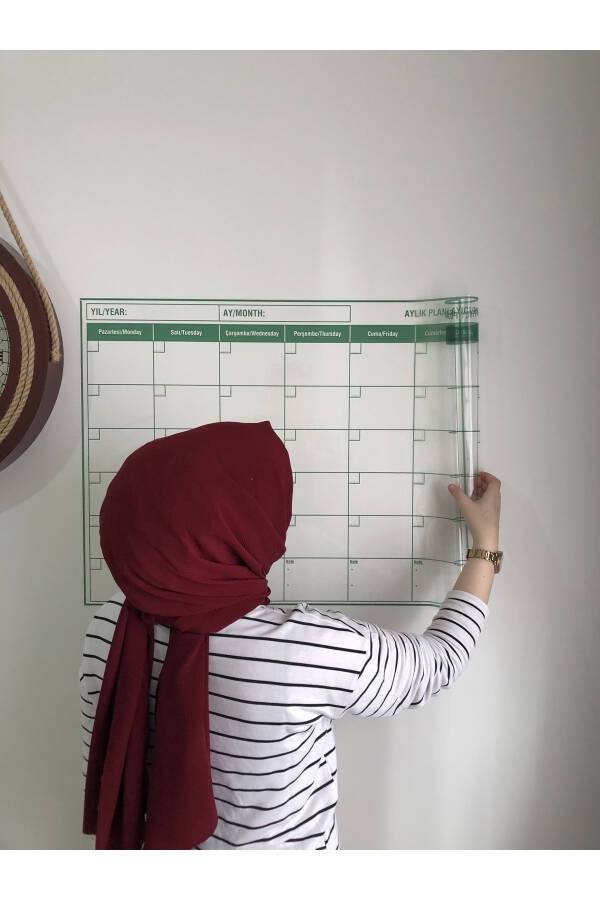 Monthly Planner Calendar Smart Paper Board Whiteboard + Pen Applicable to Wall Glass Board - 5