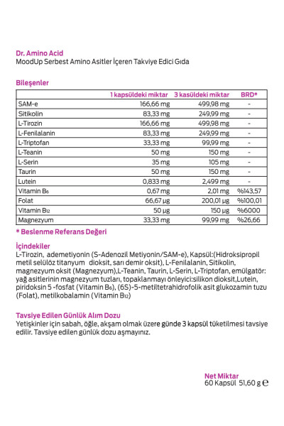 Moodup 60 Kapsül | Amino Asit - 2