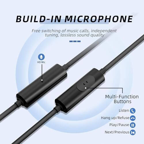 MORMOQUE EP-06 Metallic Wired Earbuds in-Ear Earphones,Build-in Microphone Noise Isolating Headphone,with 3.5mm Jack Long Cord 10mm Large Drivers HD Bass Audio Ear Buds for Music Podcast and More - 2