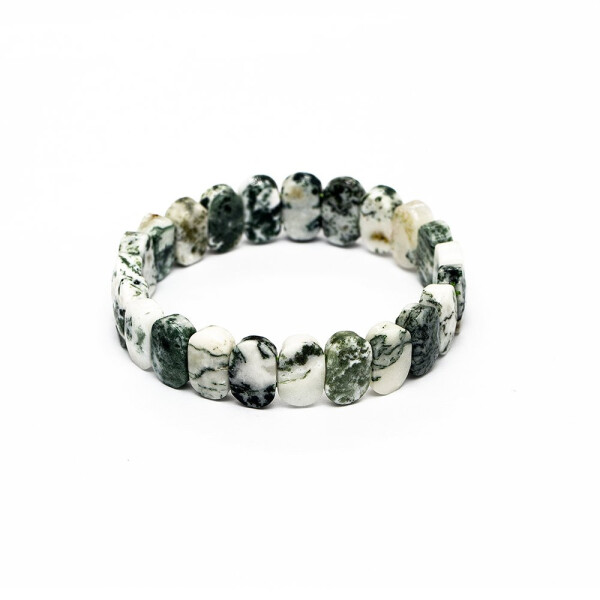 Moss Agate Natural Stone Rolex Women's Bracelet - 4