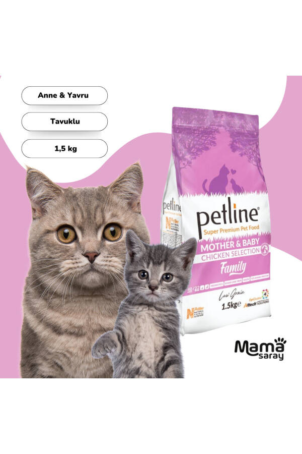 Mother & Baby Tavuklu Anne Ve Yavru Kedi Maması 1,5 Kg - 1