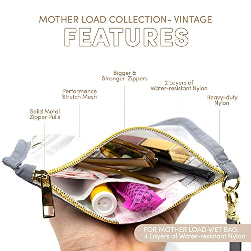 Mother Load Diaper Bag Organizer Pouches Durable Nylon & Performance Mesh - 5