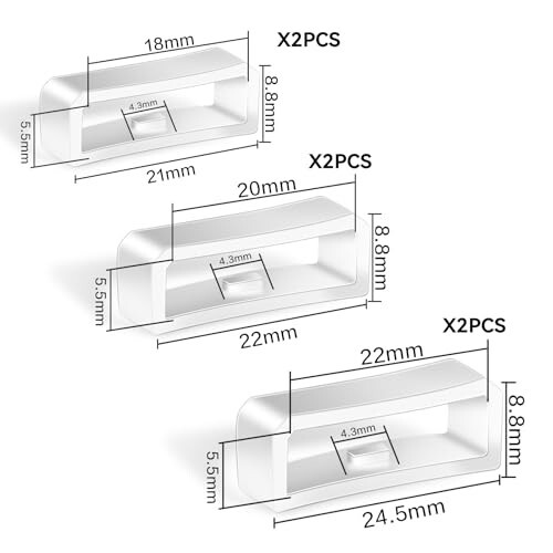 Mozeat Lens 6 PCS Watch Band Retainer Loops, White Silicone Watch Strap Holder Rings Replacement Parts Smartwatch Band Keeper Rubber Fastener Rings for Smart Sport Watches (Size: 18mm/20mm/22mm) - 4