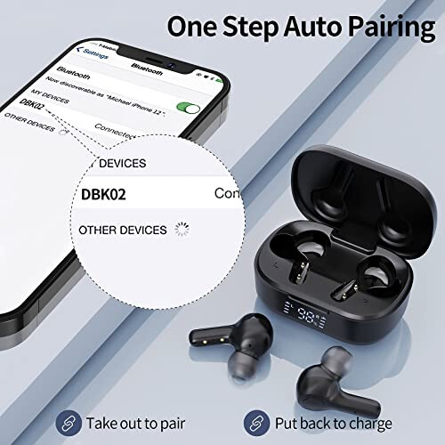 MOZOTER Bluetooth 5.3 Wireless Earbuds, Deep Bass Loud Sound Clear Call Noise Cancelling with 4 Microphones in-Ear Headphones with Wireless Charging Case Compatible for iPhone Android, Workout - 4