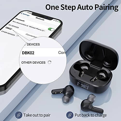 MOZOTER Bluetooth 5.3 Wireless Earbuds, Deep Bass Loud Sound Clear Call Noise Cancelling with 4 Microphones in-Ear Headphones with Wireless Charging Case Compatible for iPhone Android, Workout - 4