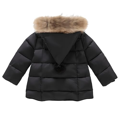 MQQUFF Baby Girls Hooded Snowsuit Winter Warm Fur Collar Hooded Coat Down Windproof Jacket Outerwear - 5